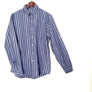 Blue & White Striped Van Heusen Button Down Medium